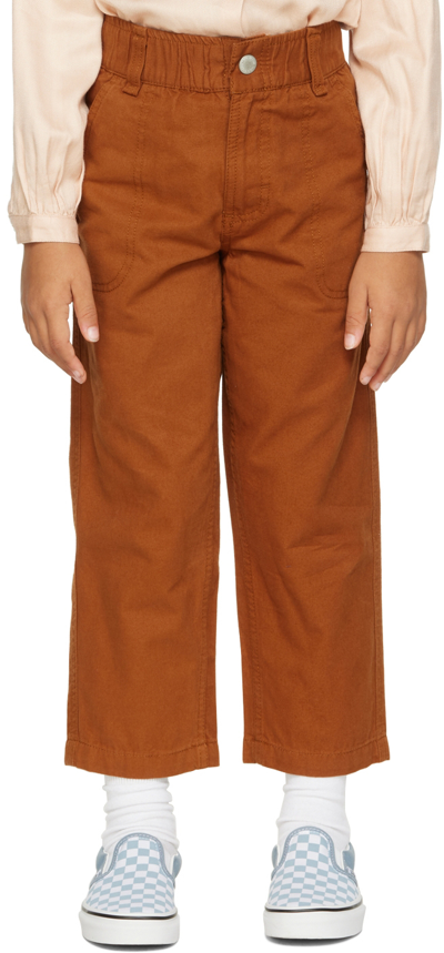 Molo Kids Brown Aron Trousers In 8585 Tawny Brown