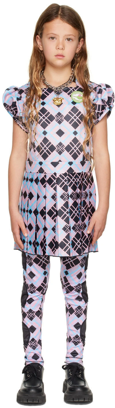 Chopova Lowena Ssense Exclusive Kids Pink & Blue Dress In Black, Pink And Blue