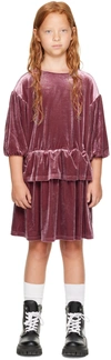 The Campamento Kids Burgundy Layers Dress In Burgundy