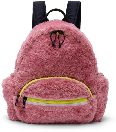 Maison Mangostan Ssense Exclusive Kids Pink Faux-fur Backpack