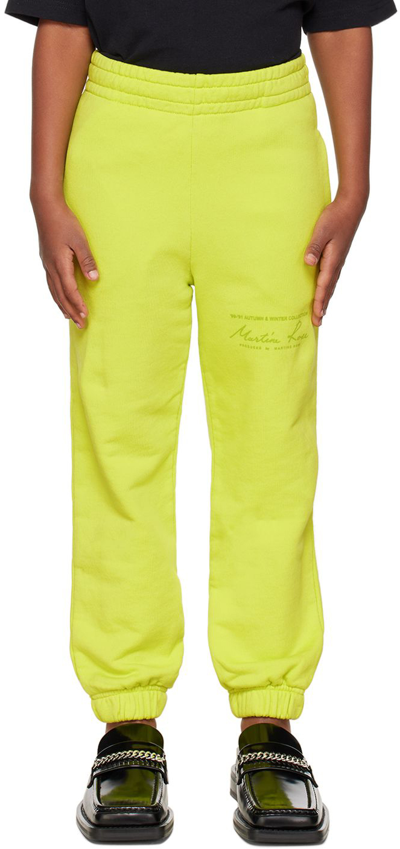 Martine Rose Ssense Exclusive Kids Green Lounge Pants In Lime Green