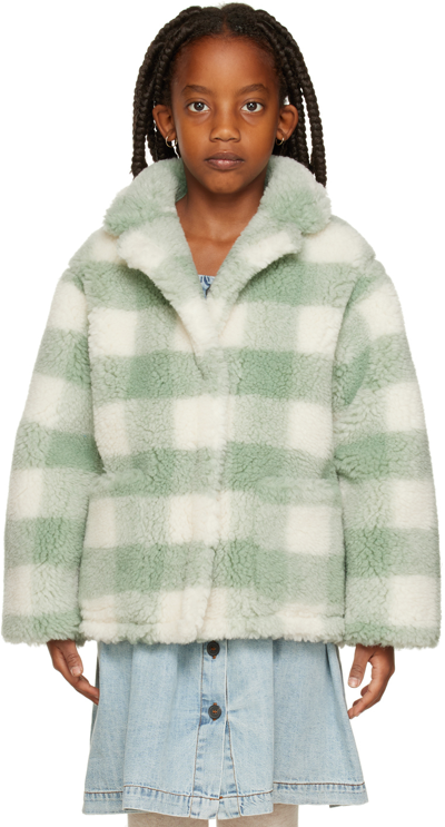 Stand Studio Kids Green Marina Jacket In Mint/off White