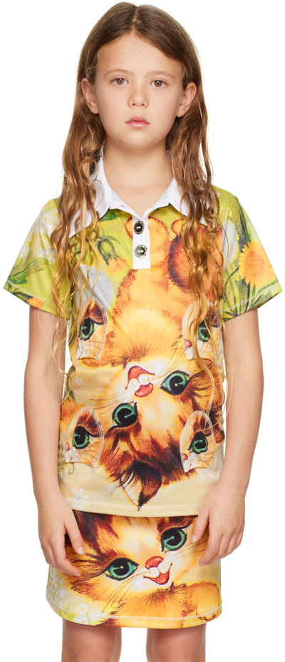 Chopova Lowena Ssense Exclusive Kids Yellow Kitten Eye Polo In Multi