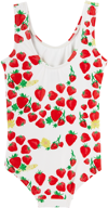 HELMSTEDT KIDS OFF-WHITE STRAWBERRY ONE-PIECE SWIMSUIT