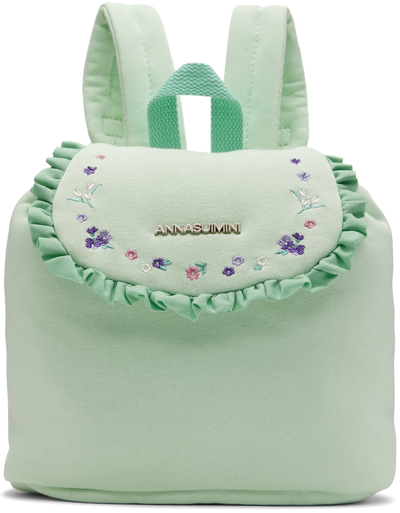 Anna Sui Mini Ssense Exclusive Baby Green Backpack In Emerald Green 43