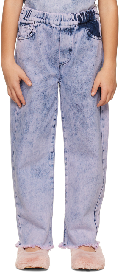 M.a+ Kids Purple Baggy Jeans In Lilac