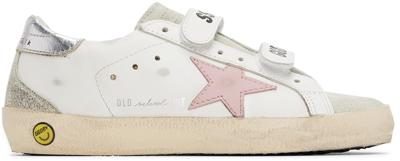 Golden Goose Kids White Old School Sneakers In 81482 White/orchid/i