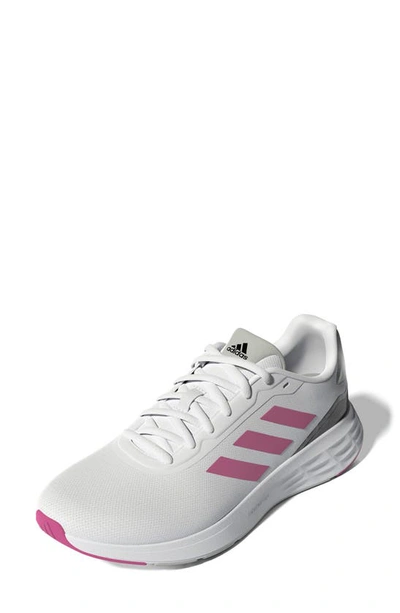 Adidas Originals Trace Sneaker In White/ Magenta/ Linen Green