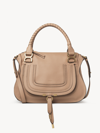 Chloé Sac Marcie En Cuir Grainé Femme Brun Taille Onesize 100% Cuir De Veau In Brown