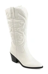 Journee Collection Women's Chantry Mid Shaft Western Boots In White