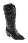 Journee Collection Women's Chantry Mid Shaft Western Boots In Black