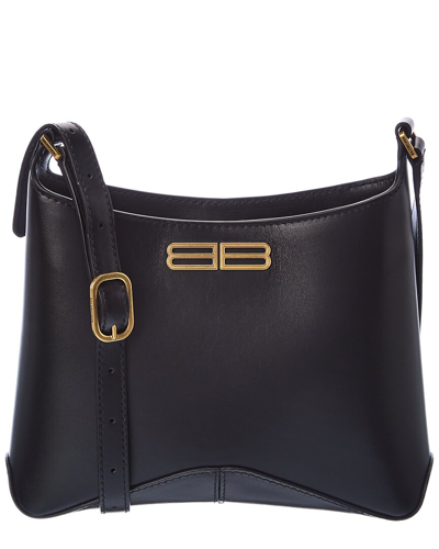 Balenciaga Xx Small Leather Flap Bag In Black