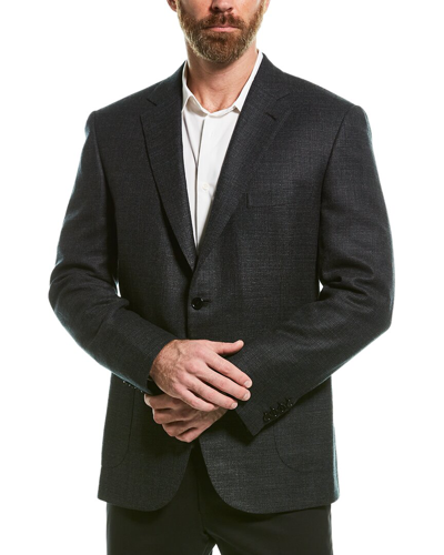 Brioni Single-breasted Wool Blazer In Blue