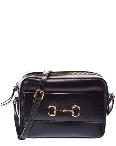 Gucci Horsebit 1955 Leather Shoulder Bag In Black