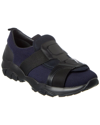 Ferragamo Leather-trim Sneaker In Black