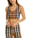Burberry Vintage Check Crop Top In Brown