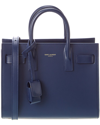 Saint Laurent Sac De Jour Nano Shiny Leather Satchel Bag In Blue