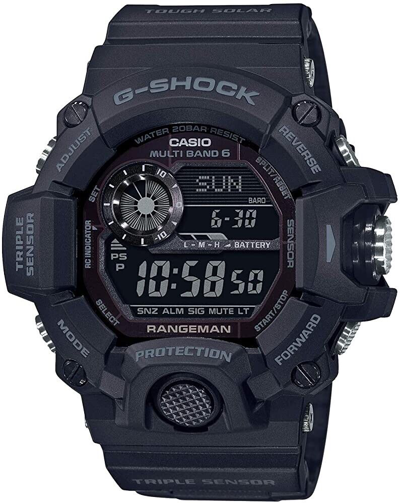 Pre-owned G-shock Rangeman Gw9400-1b Black Triple Sensor Solar Digital Limited Watch