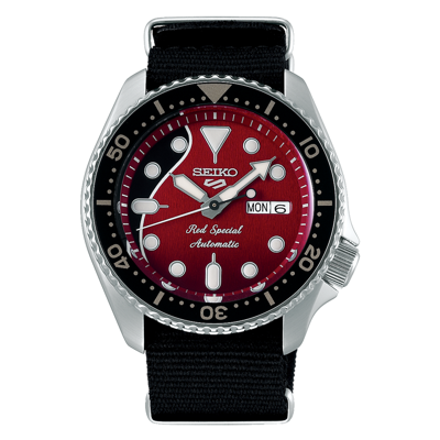 Pre-owned Seiko 5 Srpe83k1 Limited 8000 Brian May Queen Automatic Watch 4r36 Special Red