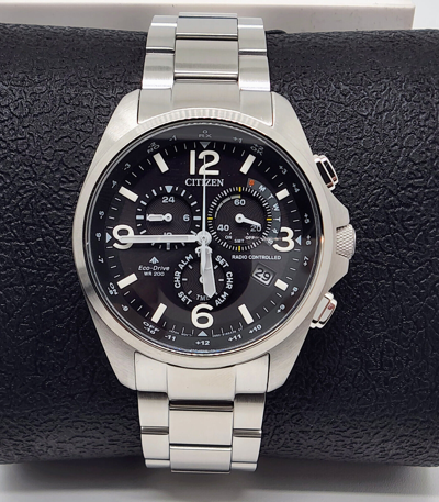 Pre-owned Citizen Radio Controlled World Time Men's Watch Stainless Steel Cb5921-59e