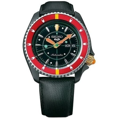 Pre-owned Seiko 5 Sports Men's Watch Jojo's Bizarre Adventure Narancia Ghirga Sbsa037