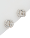 Gucci Gg Running 18k White Gold Stud Earrings In White