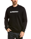 Burberry Burlow Logo Cotton Jersey Sweatshirt In Black