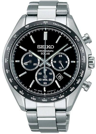 Pre-owned Seiko Selection Solar Chronograph Sbpy167 Men's Watch Black 2022