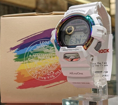 Pre-owned Casio Gwx-8904k-7jr G-shock Love The Sea And The Earth Dolphin Whale Model