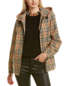 Burberry Everton Vintage Check Hooded Jacket In Brown