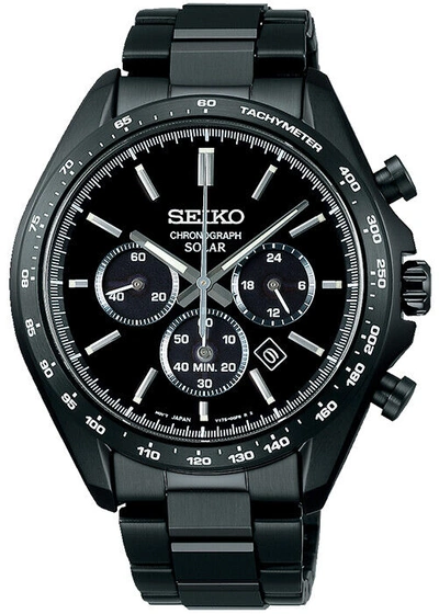 Pre-owned Seiko Selection Solar Chronograph Sbpy169 Men's Watch Black Date 2022