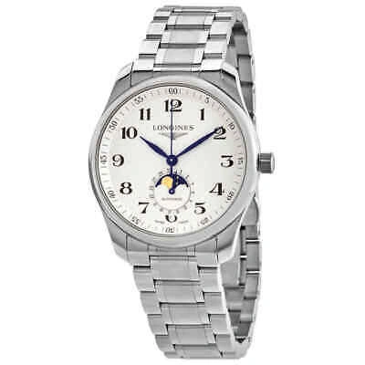 Pre-owned Longines Master Automatic Moonphase Silver Dial Men's Watch L29094786