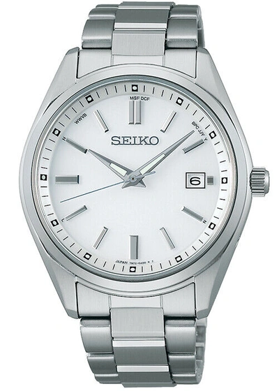 Pre-owned Seiko Selection Sbtm317 Men's Watch Solar Radio White Date 2022