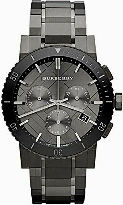 Pre-owned Burberry Brand  Bu9381 Chronograph Ion Plated Stainless Steel Men's Watch