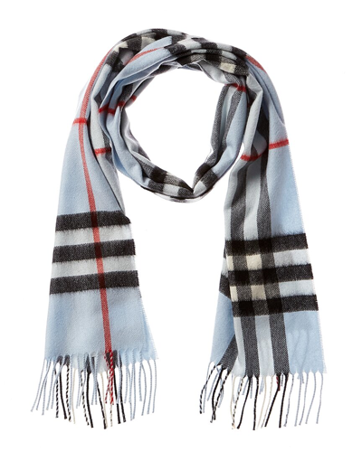 Burberry The Classic Check-pattern Scarf In Blue