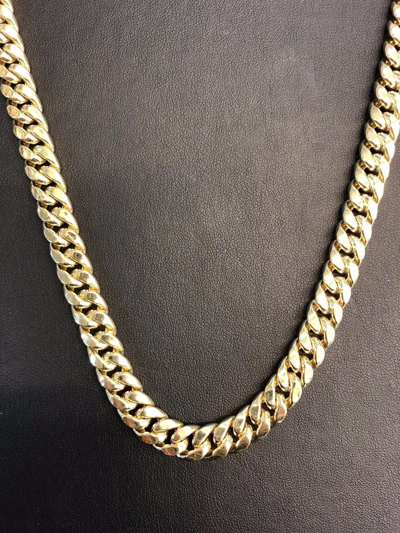 Pre-owned Limor 14k Yellow Gold Hollow 6mm Miami Cuban Chain Necklace 24"