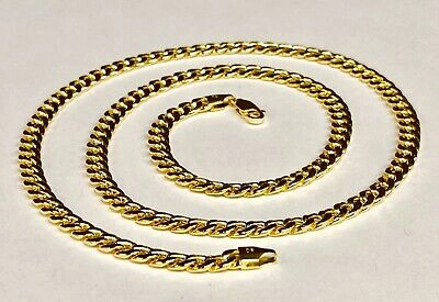 Pre-owned R C I 10k Yellow Gold Miami Cuban Curb Men's Link 18" 4.5 Mm 9 Grams Chain/necklace In No Stone