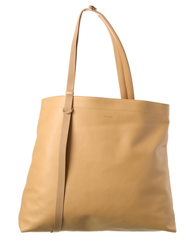 Burberry Astra Large Leather Tote In Beige
