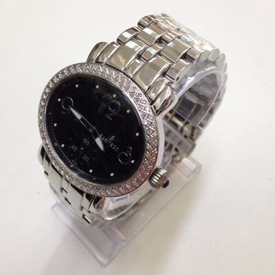 Pre-owned Sartego Women's Diamond Collection Black Dial Swiss Quartz Watch Sdbk061s