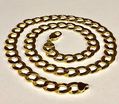 Pre-owned R C I 14kt Yellow Gold Solid Mens Comfort Curb Link 24" 12.2mm 80 Grams Chain/necklace In No Stone