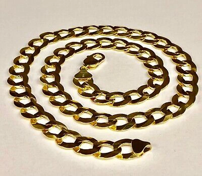 Pre-owned R C I 14k Yellow Gold 24" Solid Mens Comfort Curb Link 12.2mm 80 Grams Chain/necklace In No Stone