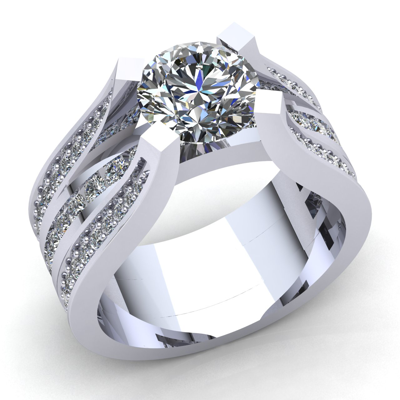 Pre-owned Jewelwesell 4ctw Round Brilliant Diamond Ladies Solitaire Proposal Engagement Ring 10k Gold