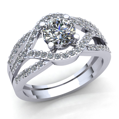 Pre-owned Jewelwesell Natural 1ct Round Cut Diamond Ladies Bridal Solitaire Engagement Ring 14k Gold