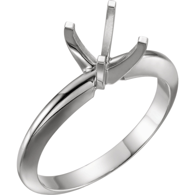 Pre-owned Limor Four Prong Solitaire Engagement Ring Setting 14k White Gold For 1.50 Carat