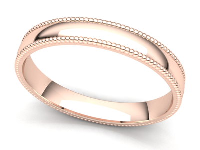 Pre-owned Jewelwesell Milgrain Dome Comfort Fit Wedding Band Ring Mens Womens 2mm-8mm Solid 18k Gold