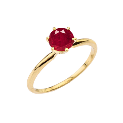 Pre-owned Claddafgh Gold Gold 3.0ct Stone Solitaire Engagement Ring Birthstone (july--december) 14k