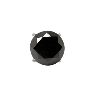 Pre-owned Limor 0.37ct Round Genuine Aaa Black Diamond 18k White Gold Men's Single Stud Earring