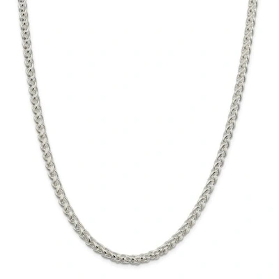 Pre-owned Accessories & Jewelry Sterling Silver Solid 5mm Round Spiga Pendant Chain W/ Lobster Clasp 18" - 30"