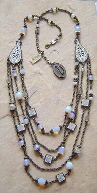 Pre-owned Konplott Chain Marrakech Boudoir White Lightblue Multi/antique Bronce