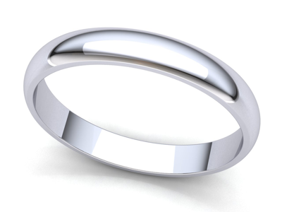 Pre-owned Jewelwesell Domed Plain Band Ring Mens Womens 2mm 3mm 4mm 5mm 6mm 7mm 8mm Solid 18k Gold